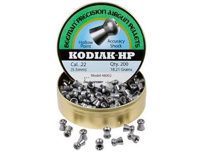 Beeman Kodiak HP .22 Cal, 18.21 Grains, Hollowpoint, 200ct