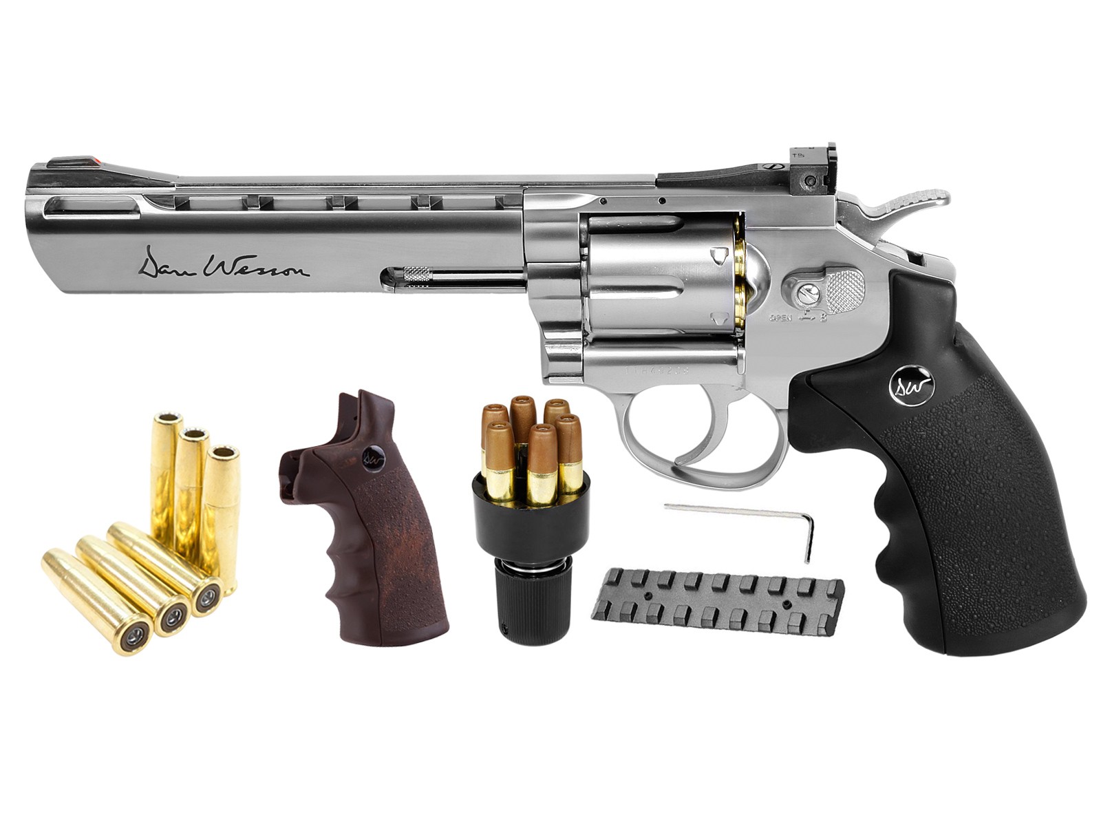 Dan Wesson CO2 BB Dual Ammo, Dual Grip Revolver Kit, 6" | Pyramyd Air