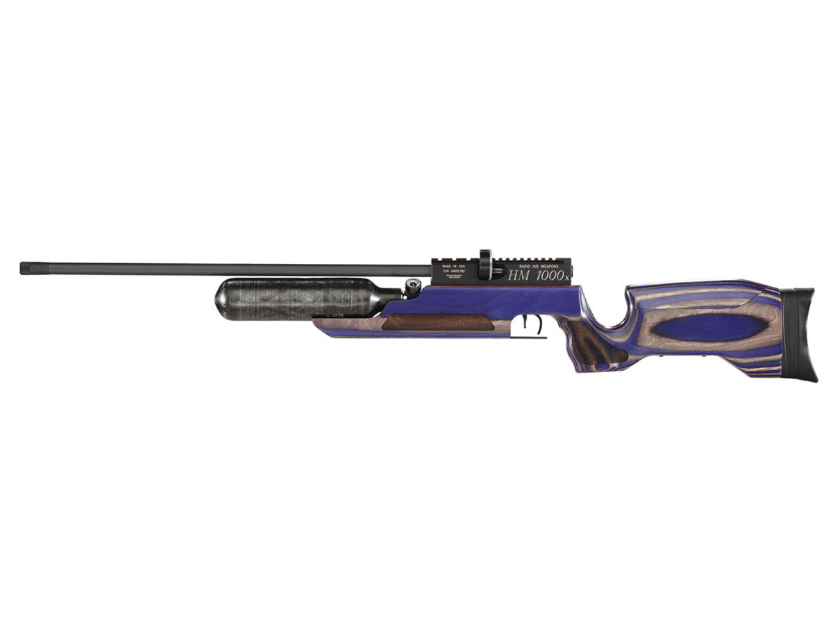 RAW HM1000x LRT Air Rifle, Blue Laminate, No Shroud