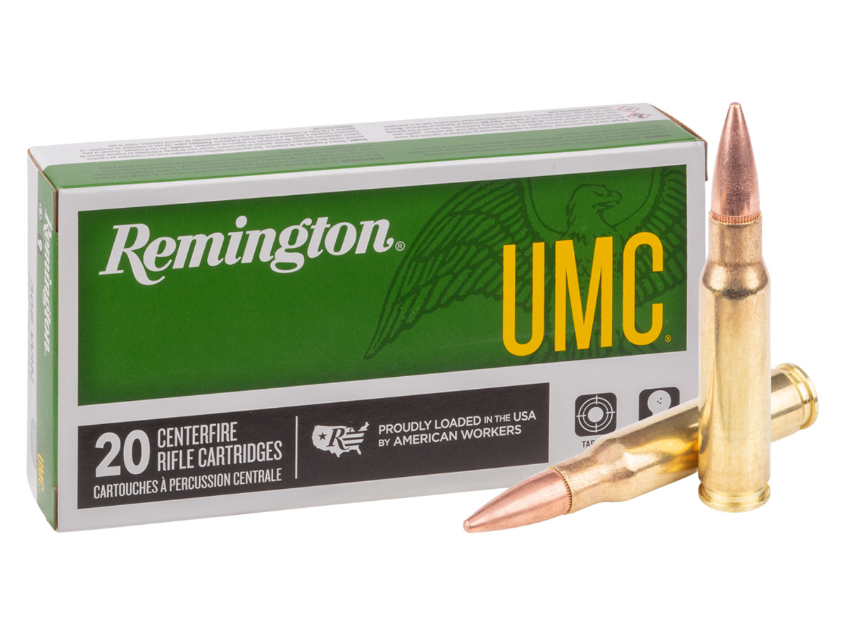 Remington .308 Winchester UMC Centerfire Rifle FMJ, 150gr, 20ct
