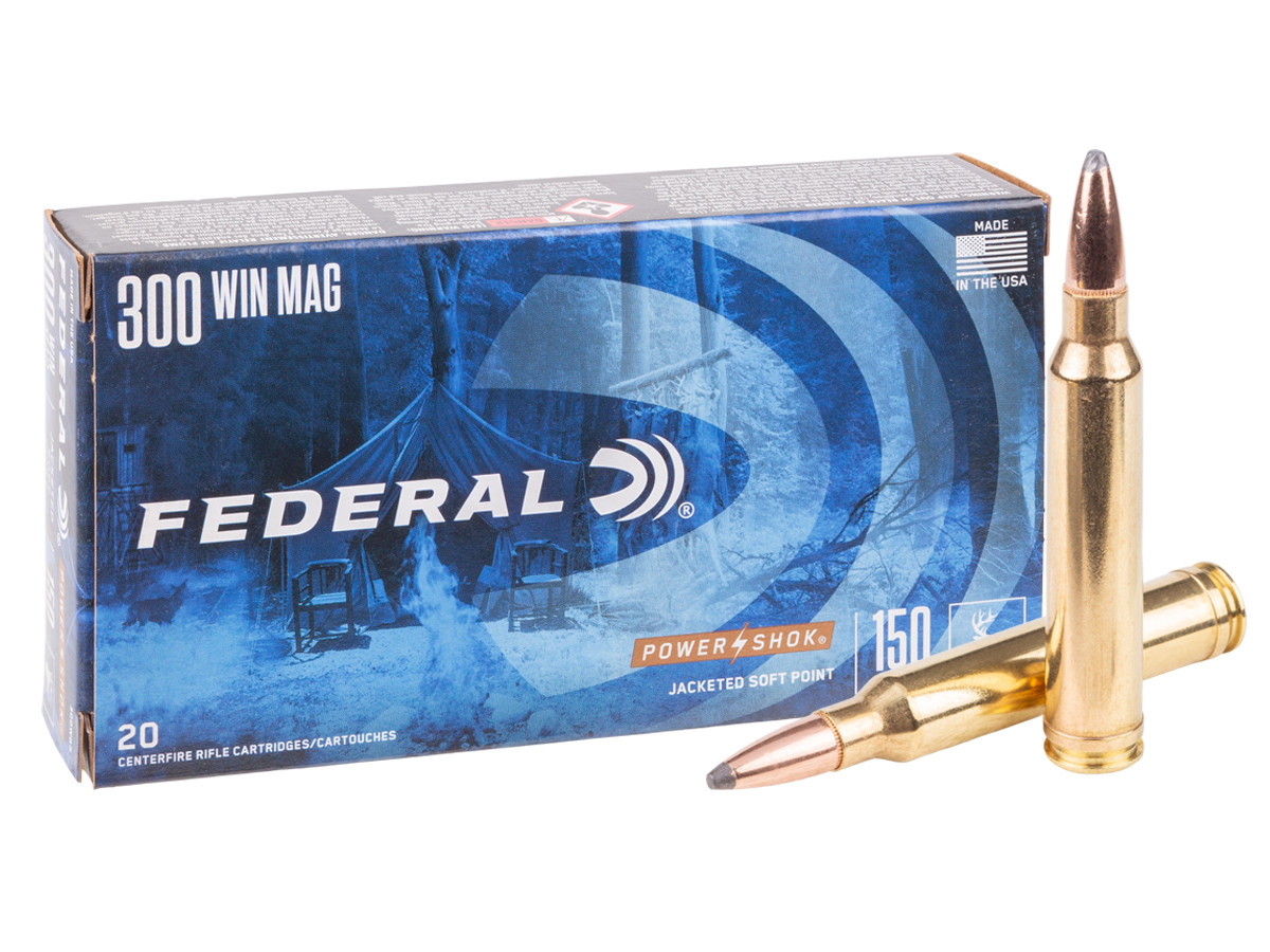 Federal .300 Winchester Magnum Power-Shok Rifle JSP, 150gr, 20ct