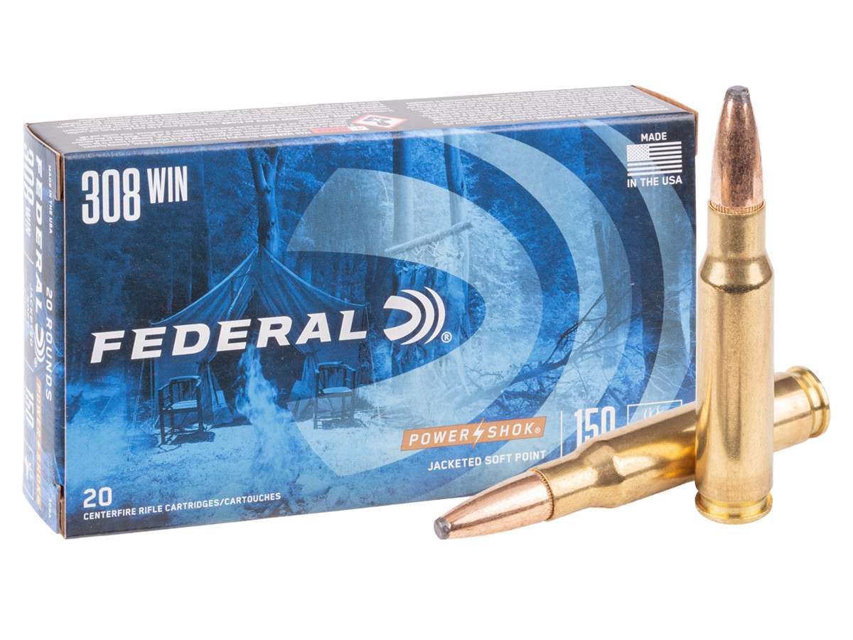 Federal .308 Winchester Power-Shok Rifle JSP, 150gr, 20ct