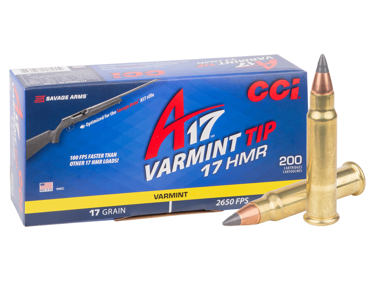 CCI .17 HMR A17 Varmint Tip, 17gr, 200ct