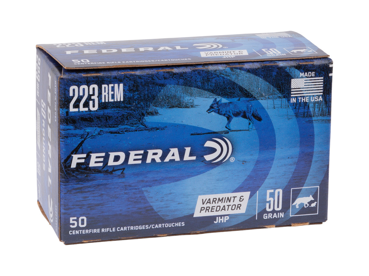 Federal .223 Remington Varmint & Predator, JHP, 50gr, 50ct