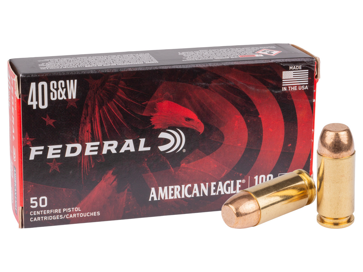 Federal .40 S&W American Eagle Handgun FMJ, 180gr, 50ct