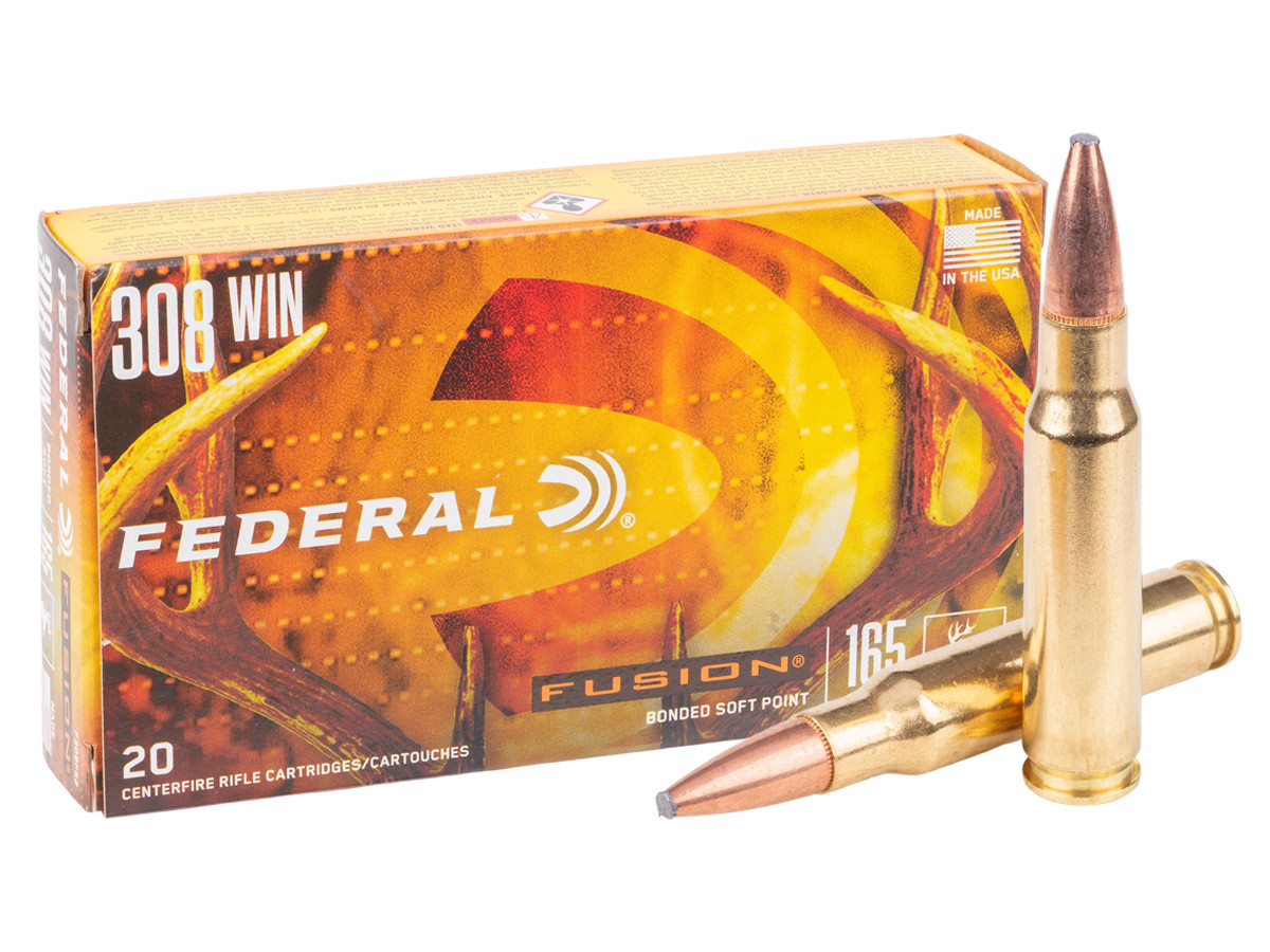 Federal .308 Winchester Fusion Rifle Soft Point, 165gr, 20ct