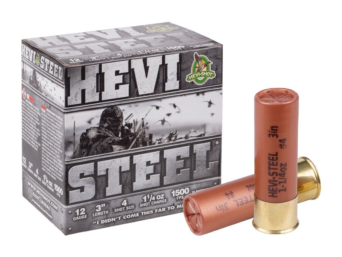 HEVI-Shot 12GA HEVI-Steel 1 1/4oz, 4 Shot, 25ct