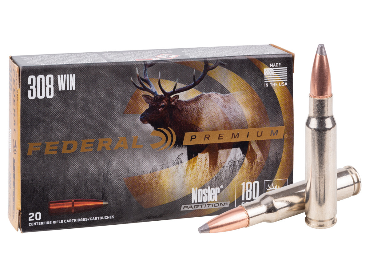 Federal Premium .308 Winchester Nosler Partition, 180gr, 20ct