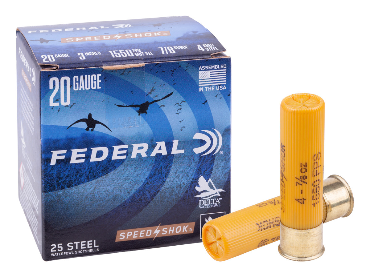 Federal 20GA Speed-Shok, 7/8oz, 4 Shot, 25ct