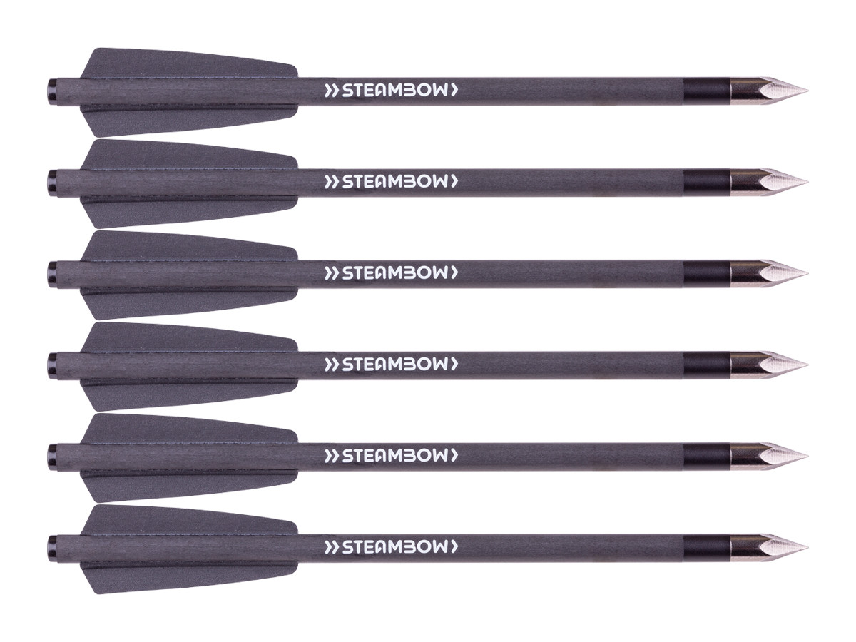 Steambow AR-Series Carbon Bodkin Arrows, Light, 6 Pack