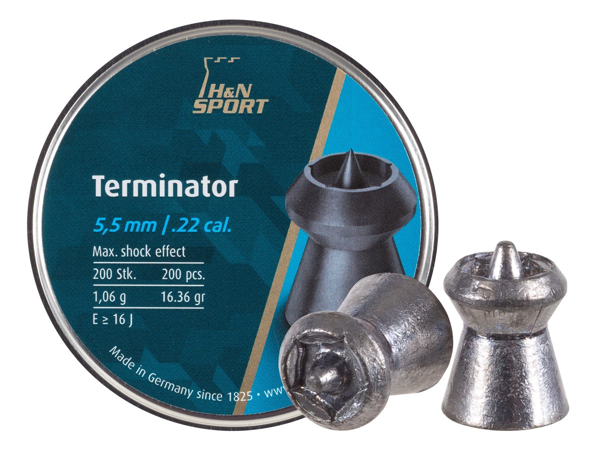 H&N Terminator, .177 Cal, 7.25 Grains, Hollowpoint, 400ct 0.177