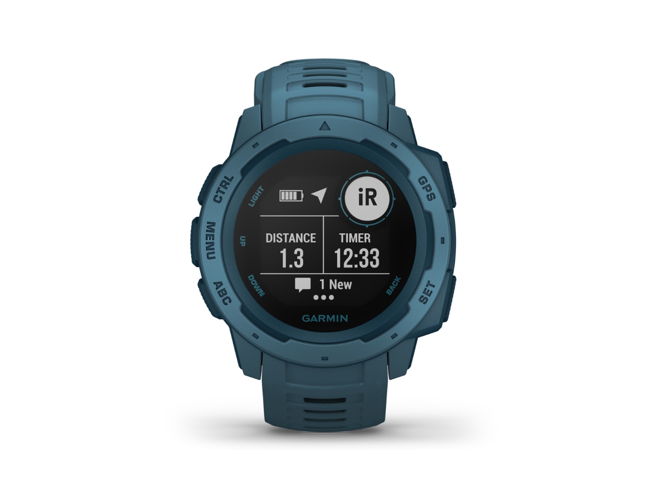 Garmin Instinct Rugged GPS Smartwatch, Lakeside Blue