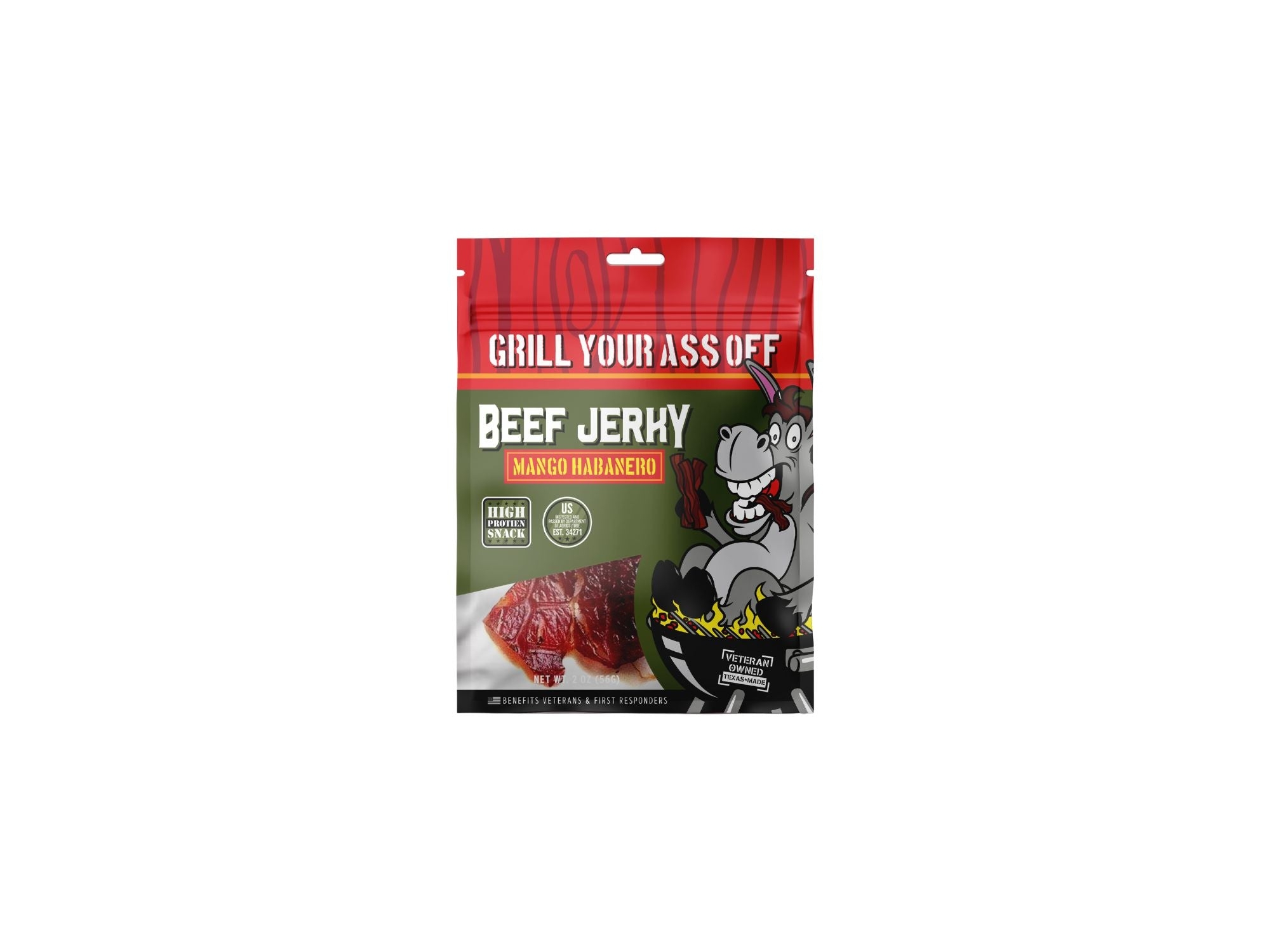 Grill Your Ass Off Mango Habanero Beef Jerky
