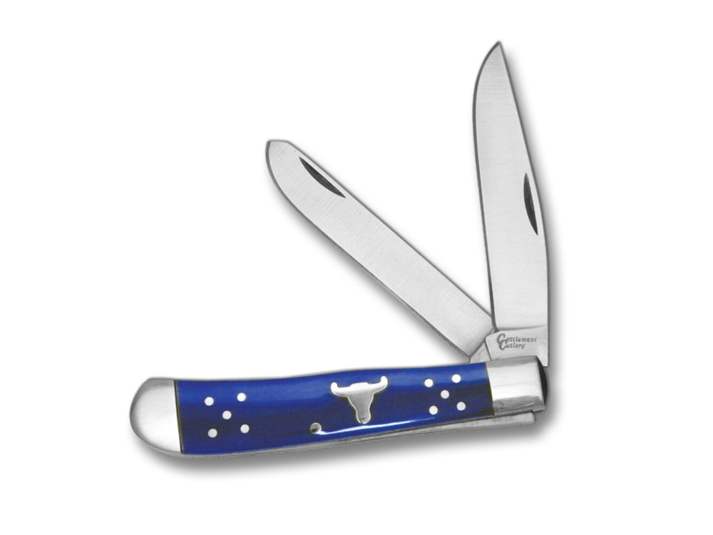ABKT Cattleman Trapper Cattle Knives, Blue