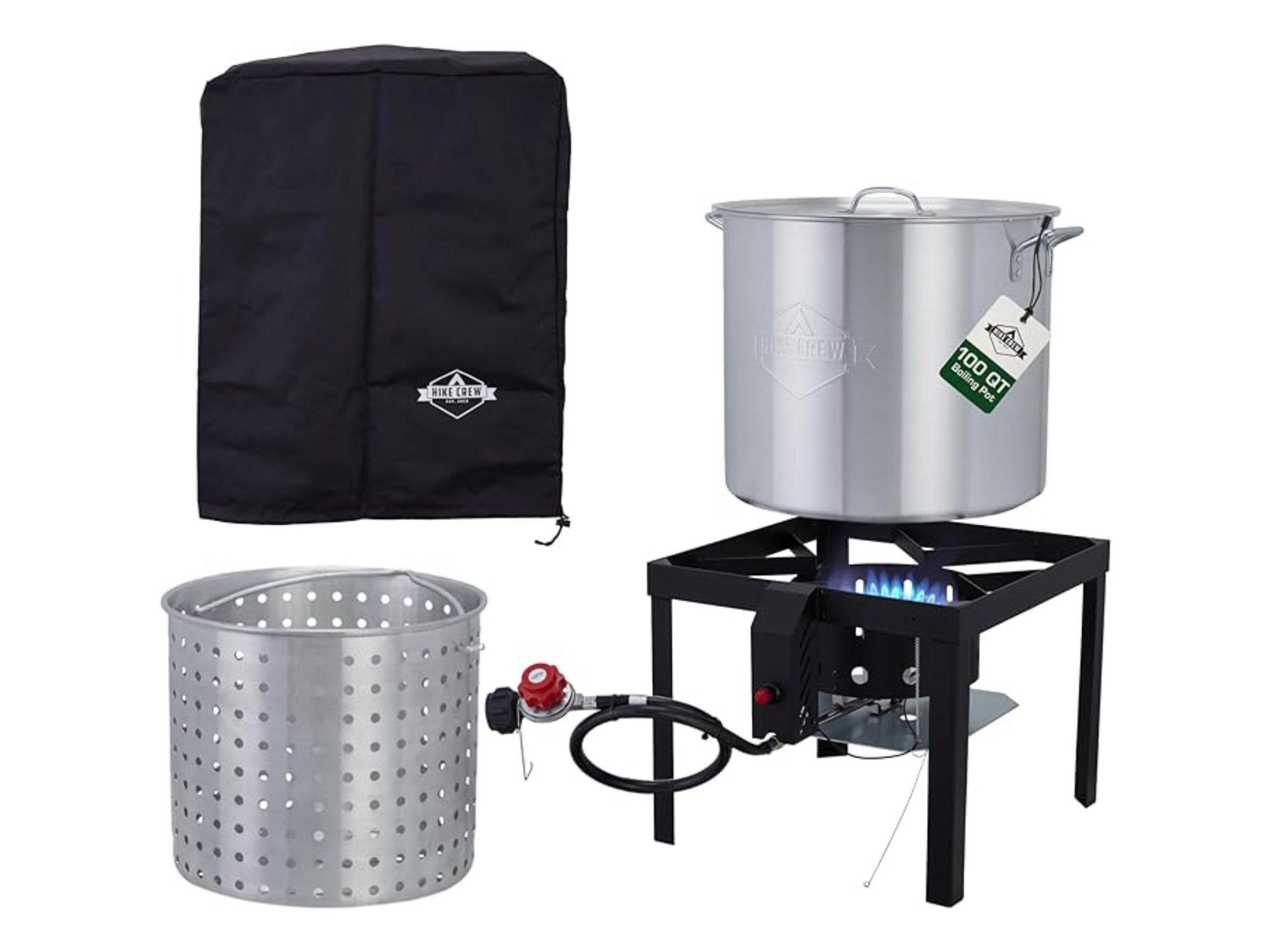 Hike Crew 100 QT/110,000 BTU Outdoor Seafood Boil Set with Igniter