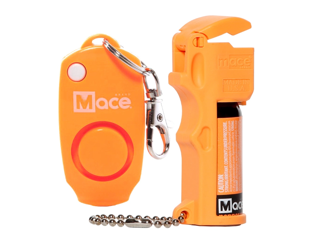 Mace Brand Pocket Size Pepper Spray and Personal Alarm Value Kit, Neon Orange