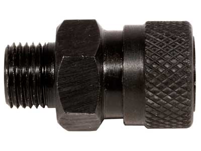 Air Venturi Female Quick-Disconnect Adapter, 1/8" BSPP Male Threads, Steel, Rated to 5000 PSI