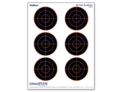 Champion VisiShot Paper Targets, 3 Bulls, 8.5x11 - 10pk