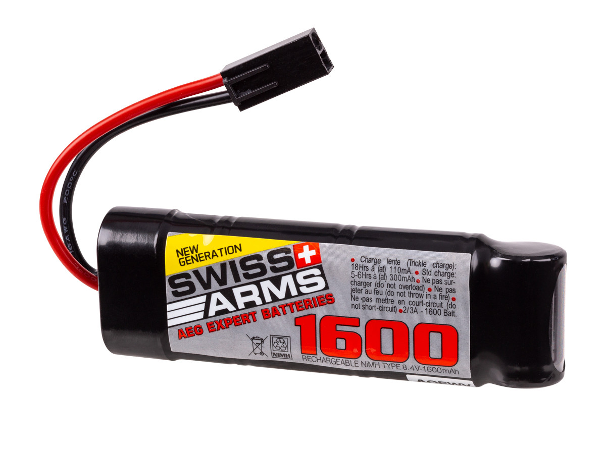 Swiss Arms 8.4v 1600mah NiMH Battery with Small Tamiya Connector | Pyramyd  AIR