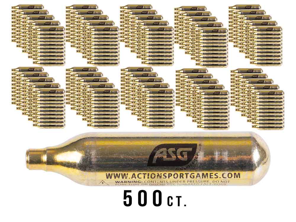 12 Gram CO2 Cartridge for Airsoft and Air Gun (Quantity: Case of 500 / EMG)