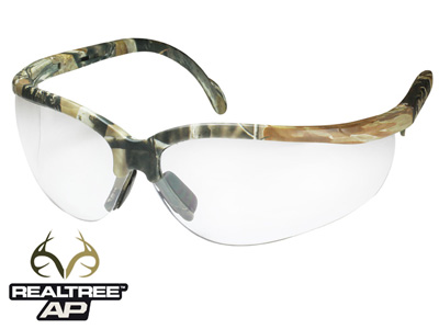 Radians Journey AP Safety Glasses, Realtree AP Camo Frame, Anti-Fog Clear Lenses