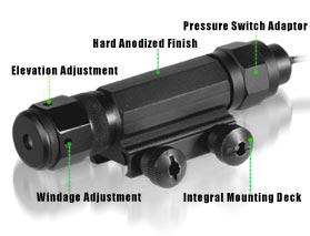 UTG Deluxe Tactical Green Laser Sight, Integral Weaver/Picatinny Mount