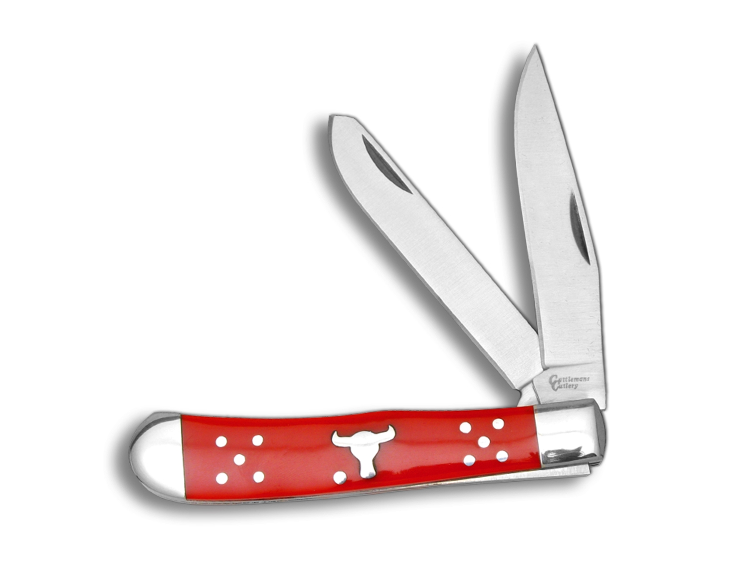 ABKT Cattleman Trapper Cattle Knives, Red