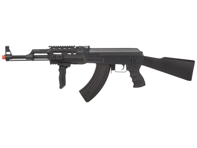 Lancer Tactical AK-47 RIS AEG Airsoft Rifle, Black