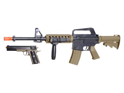 Colt M4 RIS Airsoft Rifle and 1911 Airsoft Pistol Kit