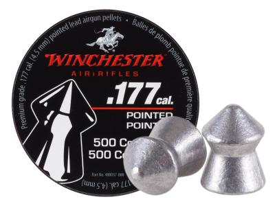 Winchester .177 Cal Pellets, Pointed, 7.56 Grains, 500ct
