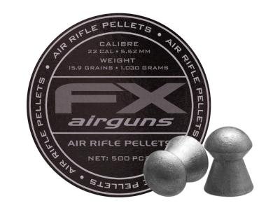 FX Air Rifle Pellets .22 Cal, 15.89 Grains, Domed, 500ct., 5.52mm