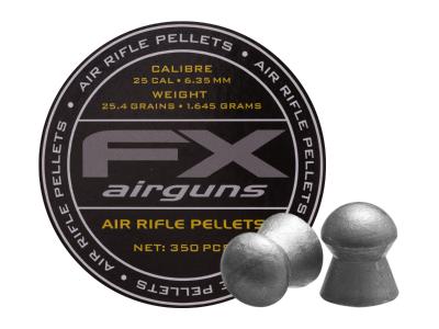 FX Air Rifle Pellets .25 Cal, 25.39 Grains, Domed, 350ct.