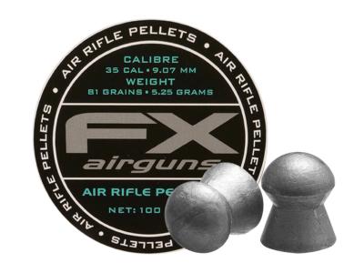 FX Air Rifle Pellets .35 Cal, 81.02 Grains, Domed, 100ct.