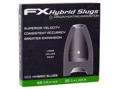 FX Hybrid Slug, .35 Cal, 68 Grains, Hollowpoint, 100ct