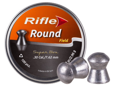 Rifle Premium Pellets, .30cal, 45.68gr, Round Nose, 100ct