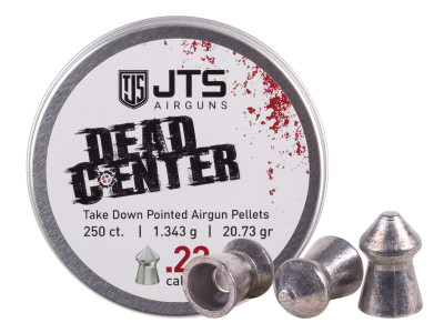 JTS Dead Center Precision .22 cal, 20.73 Grains, Pointed, 250ct, Blister Pack