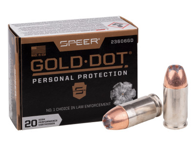 Speer .380 Auto Gold Dot Handgun Personal Protection, 90gr, 20ct