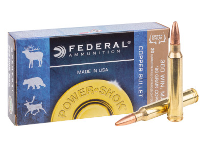 Federal .300 Winchester Magnum Power-Shok Copper Rifle, 180gr, 20ct