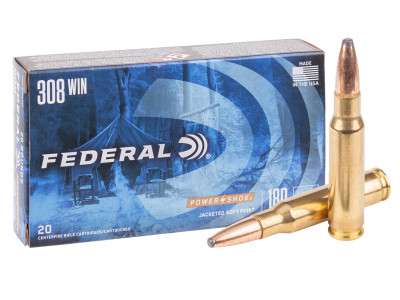 Federal .308 Winchester Power-Shok Rifle JSP, 180gr, 20ct