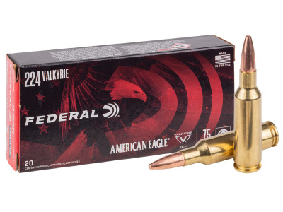 Federal .224 Valkyrie American Eagle Rifle TMJ, 75gr, 20ct