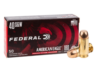 Federal .40 S&W American Eagle Indoor Range Training TMJ, 180gr, 50ct
