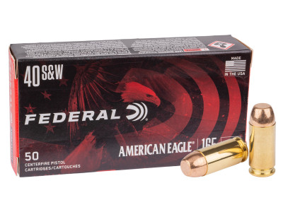 Federal .40 S&W American Eagle Handgun FMJ, 165gr, 50ct