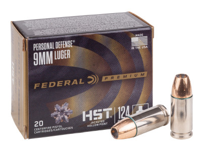 Federal Premium 9mm Luger Personal Defense HST, 124gr, 20ct