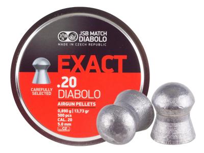JSB Diabolo Exact .20 Cal, 13.73 Grains, Domed, 500ct