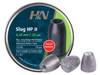 H&N Slug HP II, .249 Cal, 28 Grains, Hollowpoint, 120ct