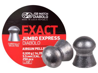 JSB Diabolo Exact Jumbo Express .22 Cal, 14.3 Grains, Domed, 250ct