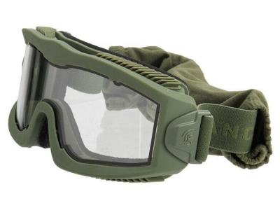Lancer Tactical AERO Series Dual Pane Airsoft Goggles, Green