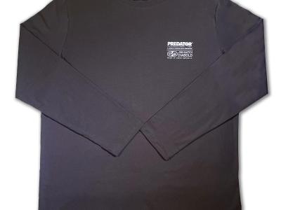 JSB Predator Long Sleeve Cotton/Spandex T-Shirt, Grey, Large
