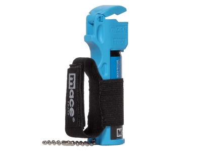 Mace Brand Runner Self Defense Pepper Spray Keychain, Neon Blue