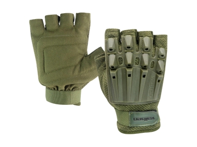 Valken Alpha Half Finger Gloves, XS/S, Olive, Small
